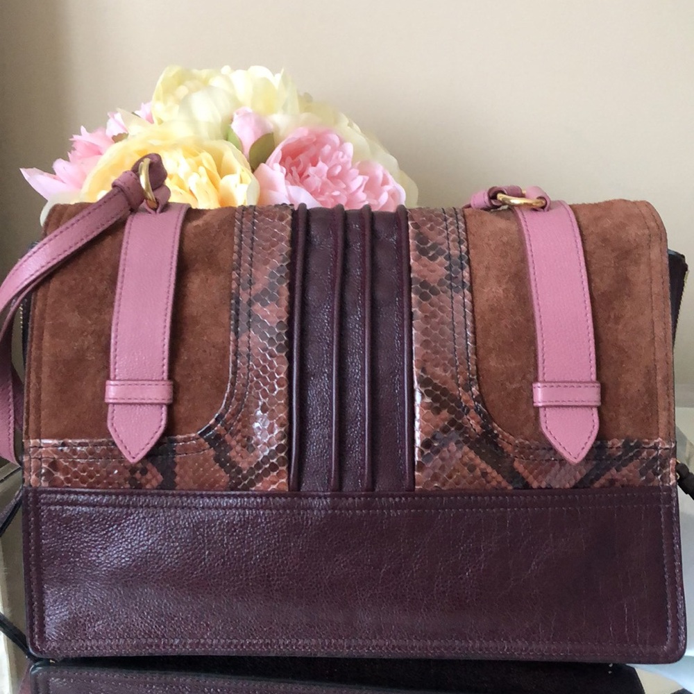 Rare PRADA Etiquette Patchwork Python Shoulder Bag - Picture 6 of 16